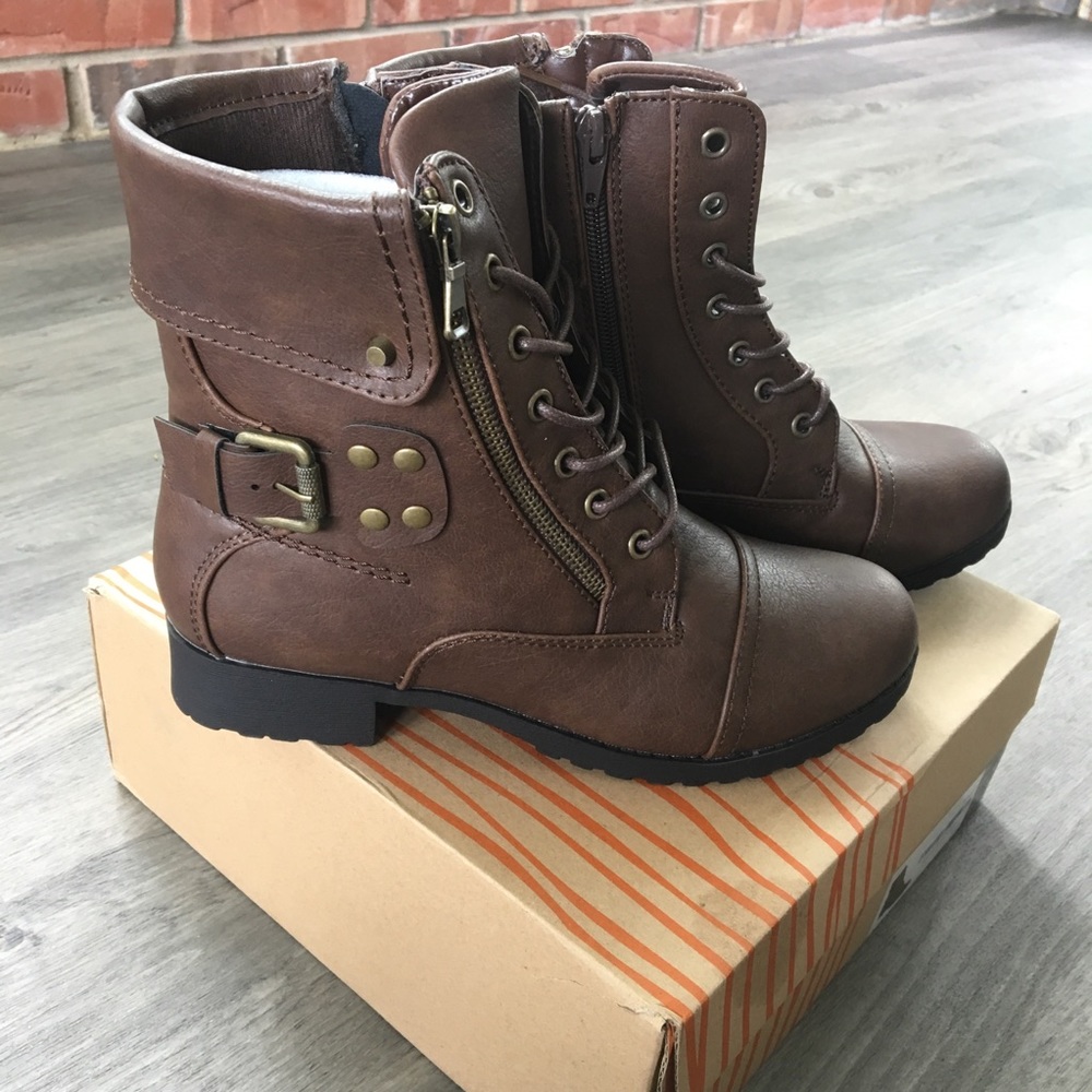 NEW Brown Combat Boots